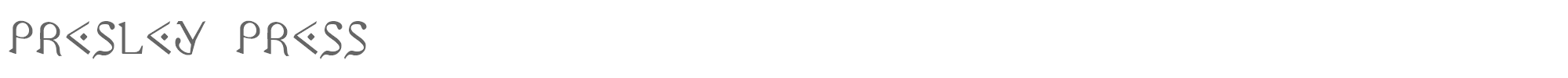 Sample characters Presley Press Font