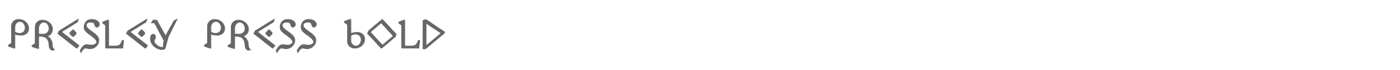 Presley Press ppressb.ttf font preview
