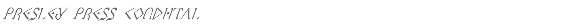 Presley Press ppressci.ttf font preview