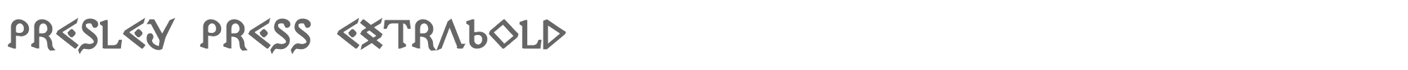 Presley Press ppressexb.ttf font preview