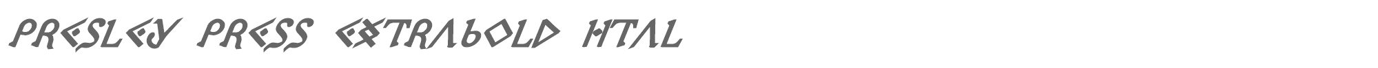 Presley Press ppressexbi.ttf font preview