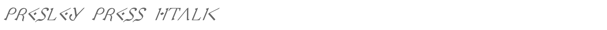 Presley Press ppressi.ttf font preview