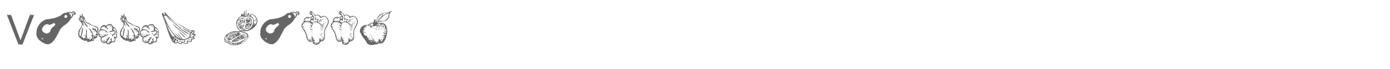 Sample characters Veggi Terra Font