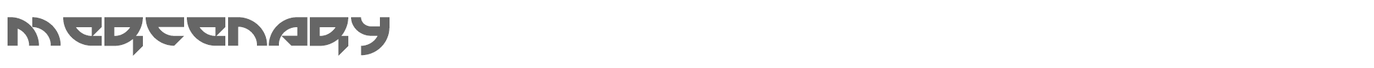 Sample characters Mercenary Font