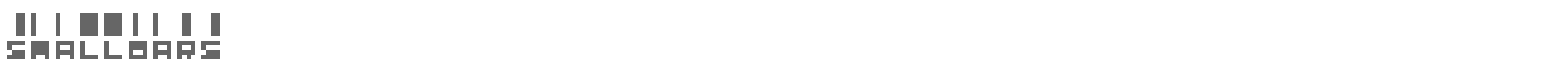 Sample characters SmallBars Font