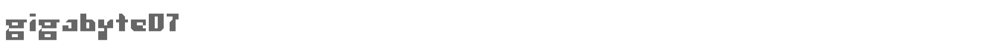 Gigabyte 07 gigabyte.otf font preview