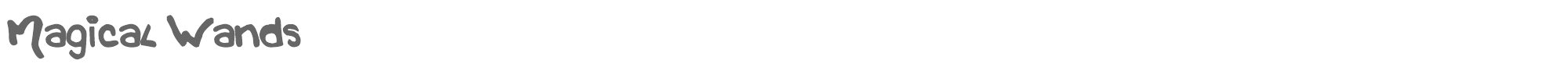 Sample characters Magical Wands Font