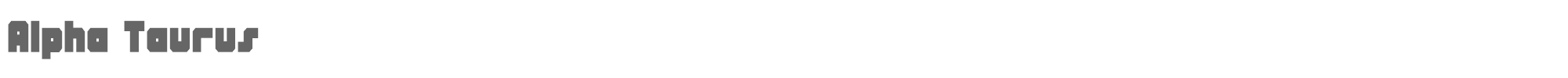 Sample characters Alpha Taurus Font
