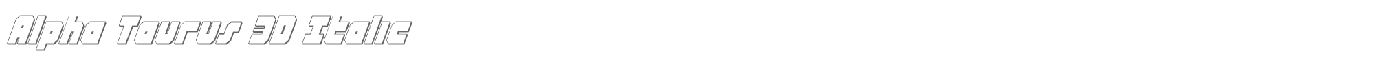 Alpha Taurus ataurus3di.ttf font preview