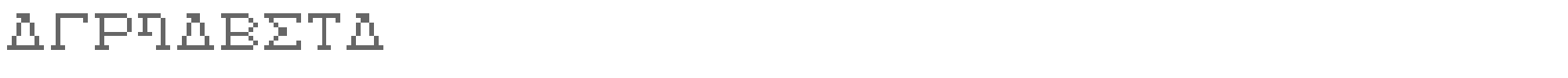 Sample characters Alphabeta Font