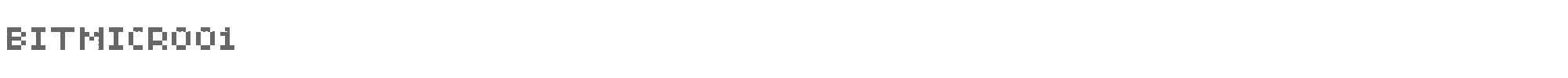 Sample characters BitMicro01 Font