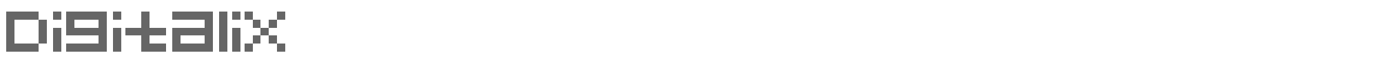 Sample characters Digitalix Font