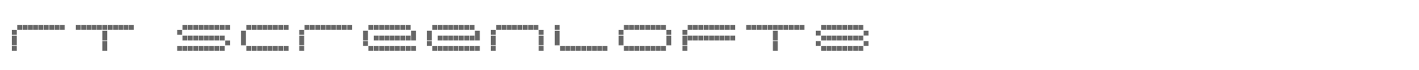 RT Screenloft8 rt_screenloft8_regular.ttf font preview