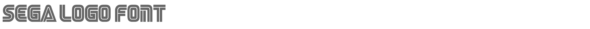 Sample characters Sega Logo Font Font