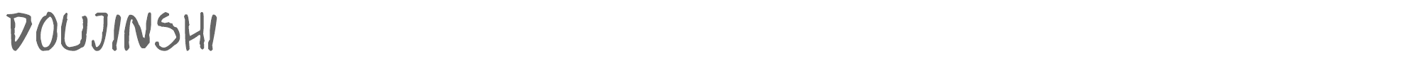 Doujinshi doujin.ttf font preview