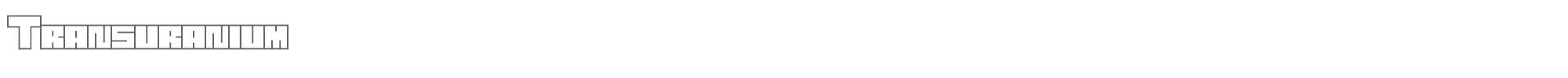 Sample characters Transuranium Font