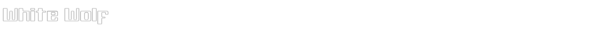 White Wolf WhiteWolf.ttf font preview