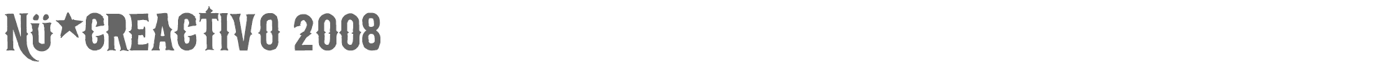 Sample characters Nü*Creactivo 2008 Font