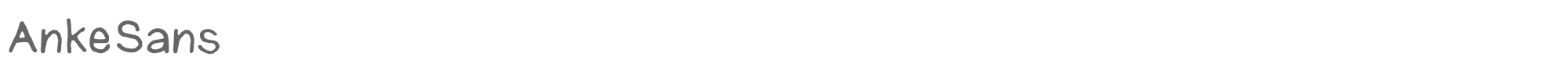 Sample characters AnkeSans Font
