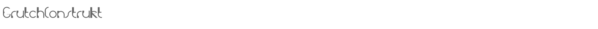Sample characters Grutch Construkt Font
