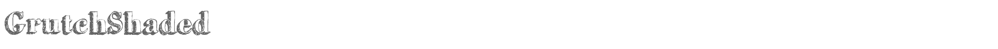 Sample characters Grutch Shaded Font