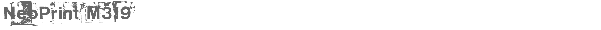 Sample characters NeoPrint M319 Font