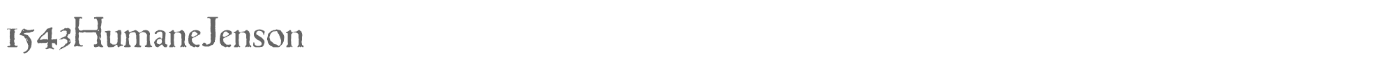 Sample characters 1543 Humane Jenson Font