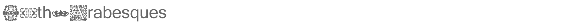 Sample characters 16th Arabesques Font