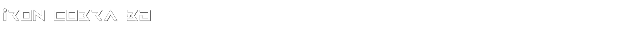 Iron Cobra ironcobra3d.ttf font preview