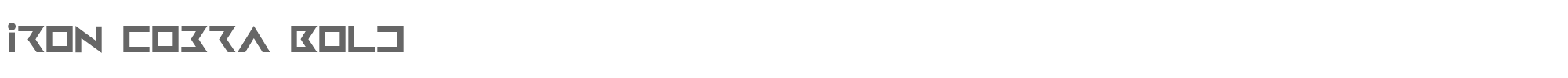 Iron Cobra ironcobrab.ttf font preview