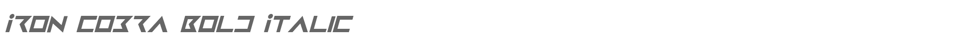 Iron Cobra ironcobrabi.ttf font preview