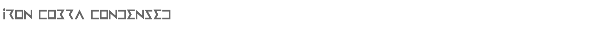 Iron Cobra ironcobrac.ttf font preview