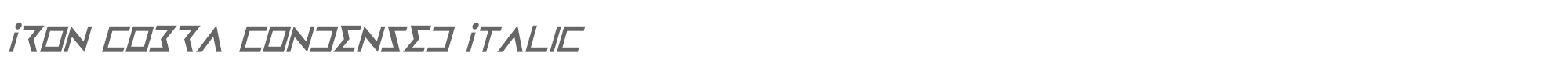 Iron Cobra ironcobraci.ttf font preview