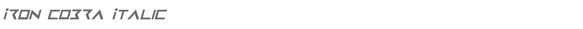 Iron Cobra ironcobrai.ttf font preview