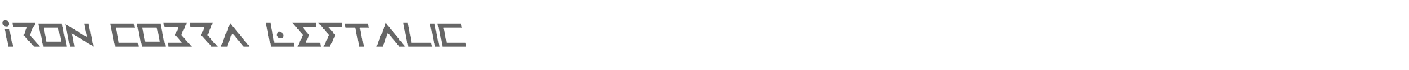 Iron Cobra ironcobral.ttf font preview