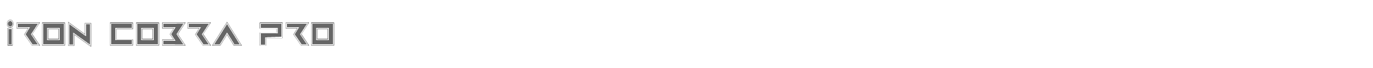 Iron Cobra ironcobrap.ttf font preview