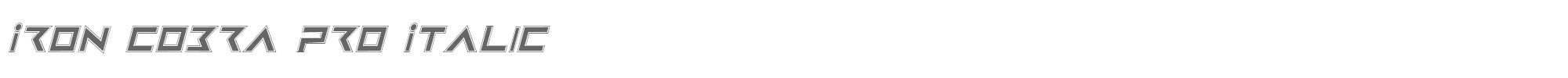 Iron Cobra ironcobrapi.ttf font preview