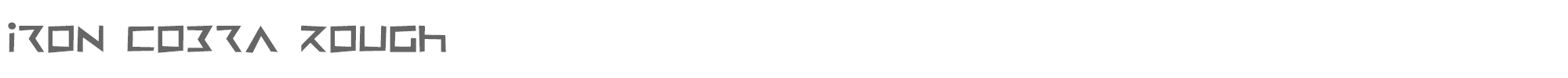 Iron Cobra ironcobrarh.ttf font preview