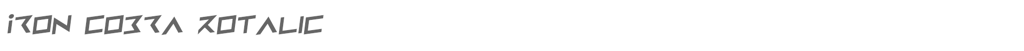 Iron Cobra ironcobraro.ttf font preview