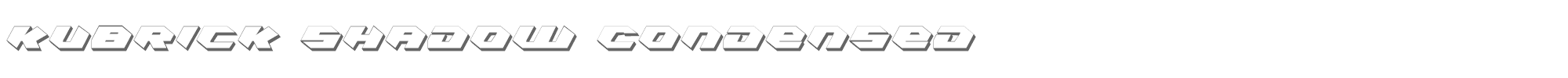 Kubrick kubrickcs.ttf font preview