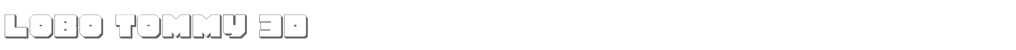 Lobotommy lobotommy3d.ttf font preview