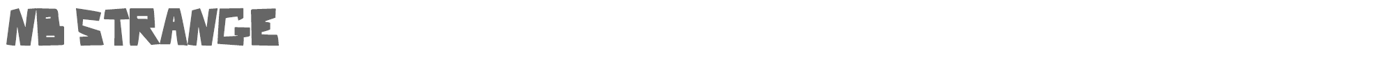 Sample characters Nb Strange Font