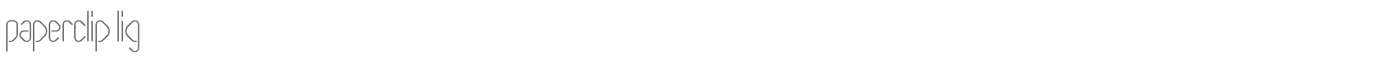 Paperclip paperclip-light.otf font preview