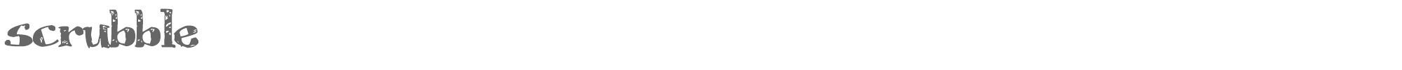 Scrubble scrubble.ttf font preview