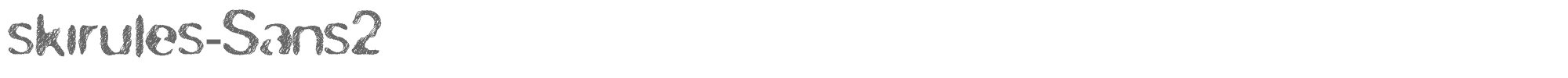 Sample characters Skirules Sans 2 Font