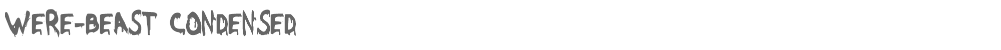 Were Beast werebeastc.ttf font preview