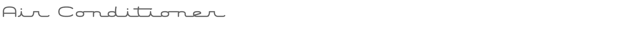 Sample characters Air Conditioner Font