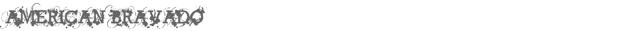 Sample characters American Bravado Font
