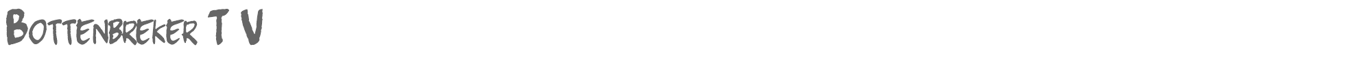 Bottenbreker T.V. BottenbrekerTV.ttf font preview
