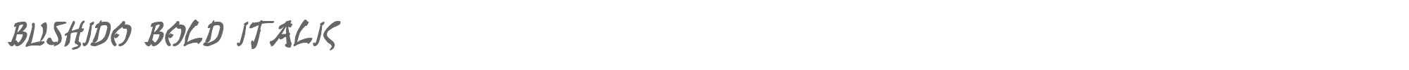Bushido bushidobi.ttf font preview